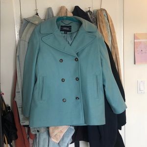 Lands End light blue pea Coat